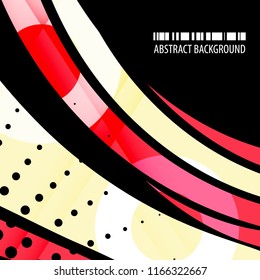 Abstract colorful background template with blended multiple ribbons