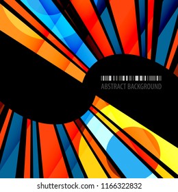 Abstract colorful background template with blended multiple ribbons