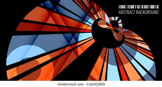 Abstract colorful background template with blended multiple ribbons