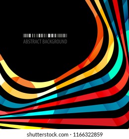 Abstract colorful background template with blended multiple ribbons