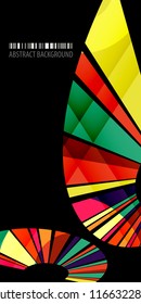 Abstract colorful background template with blended multiple ribbons