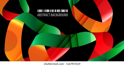 Abstract colorful background template with blended multiple geometric objects
