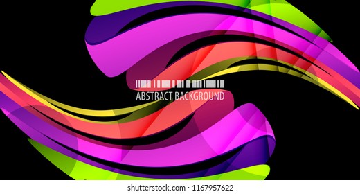 Abstract colorful background template with blended multiple geometric objects