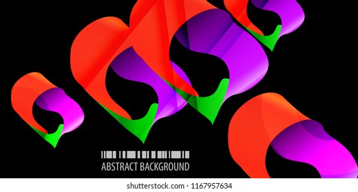 Abstract colorful background template with blended multiple geometric objects