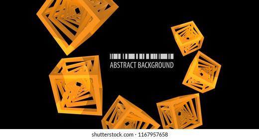 Abstract colorful background template with blended multiple geometric objects