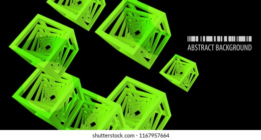Abstract colorful background template with blended multiple geometric objects
