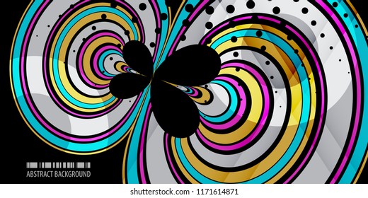 Abstract colorful background template with blended multiple ribbons