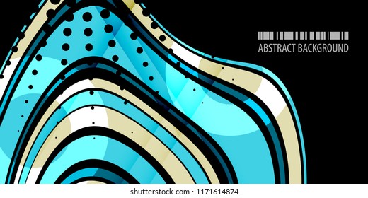 Abstract colorful background template with blended multiple ribbons