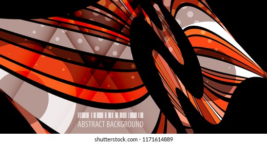 Abstract colorful background template with blended multiple ribbons