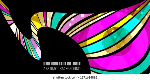 Abstract colorful background template with blended multiple ribbons