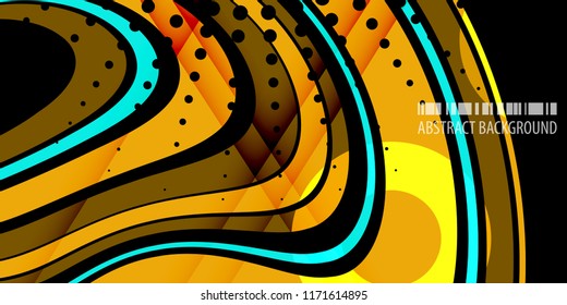 Abstract colorful background template with blended multiple ribbons