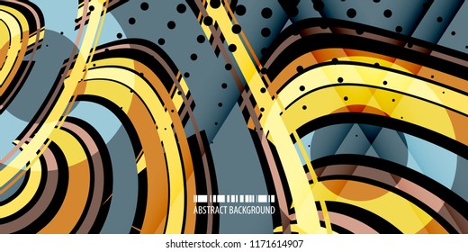 Abstract colorful background template with blended multiple ribbons