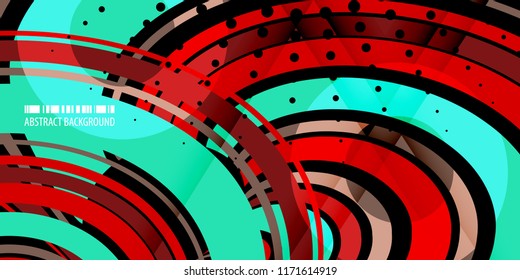 Abstract colorful background template with blended multiple ribbons