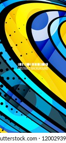 Abstract colorful background template with blended multiple bar shapes