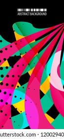 Abstract colorful background template with blended multiple bar shapes