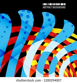 Abstract colorful background template with blended multiple bar shapes