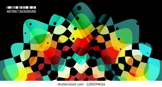 Abstract colorful background template with blended multiple bar shapes