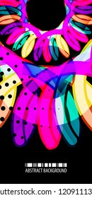 Abstract colorful background template with blended multiple bar shapes
