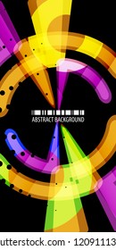 Abstract colorful background template with blended multiple bar shapes