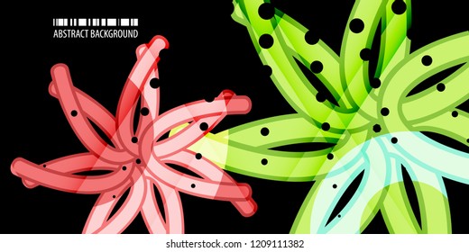 Abstract colorful background template with blended multiple bar shapes