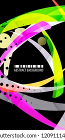 Abstract colorful background template with blended multiple bar shapes