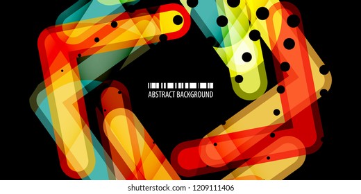 Abstract colorful background template with blended multiple bar shapes