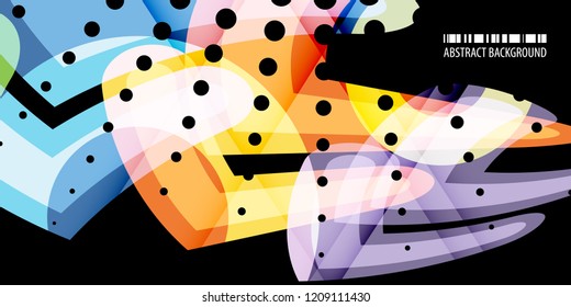 Abstract colorful background template with blended multiple bar shapes