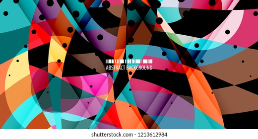 Abstract colorful background template with blended multiple bar shapes