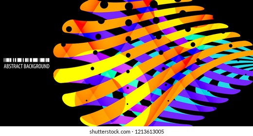 Abstract colorful background template with blended multiple bar shapes