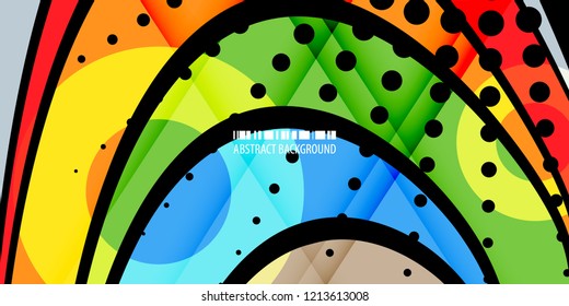 Abstract colorful background template with blended multiple bar shapes