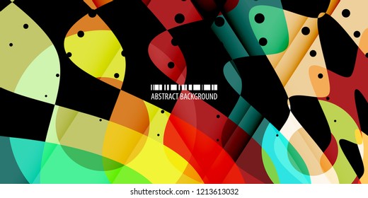 Abstract colorful background template with blended multiple bar shapes