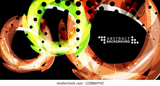 Abstract colorful background template with blended multiple geometric shapes