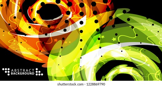 Abstract colorful background template with blended multiple geometric shapes