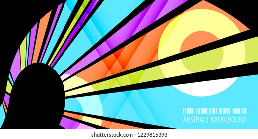 Abstract colorful background template with blended multiple bar shapes