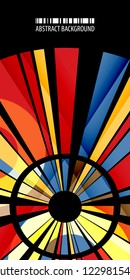 Abstract colorful background template with blended multiple bar shapes