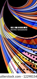 Abstract colorful background template with blended multiple bar shapes