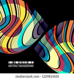 Abstract colorful background template with blended multiple bar shapes