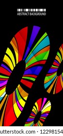 Abstract colorful background template with blended multiple bar shapes