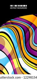 Abstract colorful background template with blended multiple bar shapes