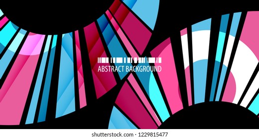 Abstract colorful background template with blended multiple bar shapes