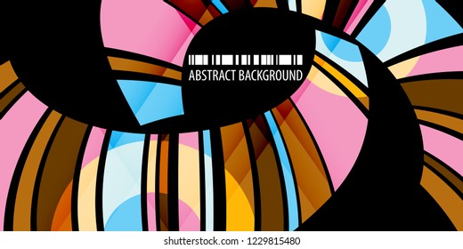 Abstract colorful background template with blended multiple bar shapes