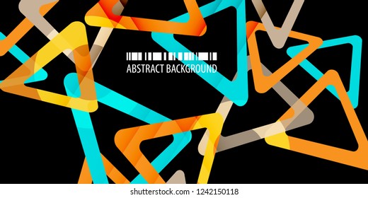 Abstract colorful background template with blended multiple discrete shapes