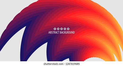 Abstract colorful background template with blended multiple discrete shapes
