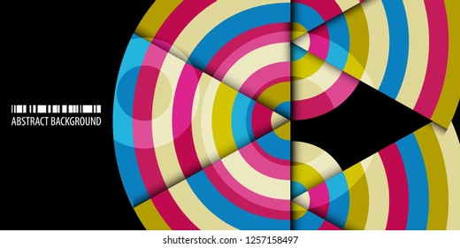 Abstract colorful background template with blended strips