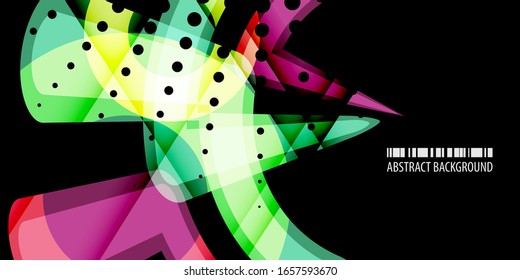 Plantilla de fondo de color abstracto con varias formas geométricas combinadas
