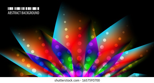 Abstract colorful background template with blended multiple geometric shapes