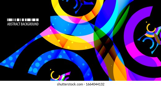 Abstract colorful background template with blended multiple star shapes