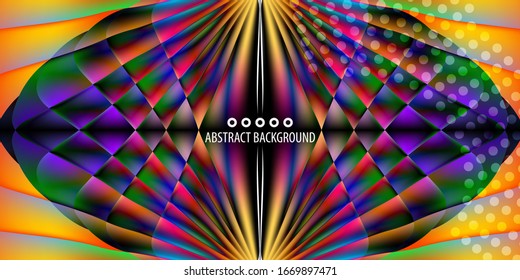 Abstract colorful background template with blended multiple geometric shapes