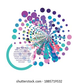 Abstract colorful background template with blended geometric shapes