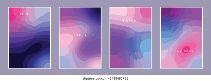 Plantilla de fondo abstracto y colorido copia el espacio establecido. Fondo de capa de curva vibrante. Diseño multicolor moderno para póster, banner, presentación, folleto, portada, flyer o publicidad.